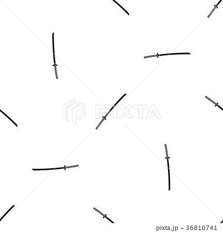 Japanese katana pattern seamless black 36810741