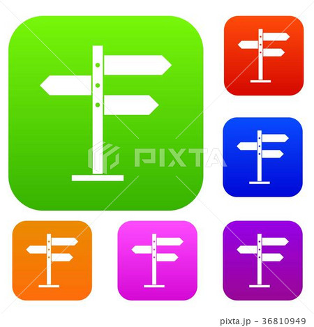 Direction signs set collection 36810949