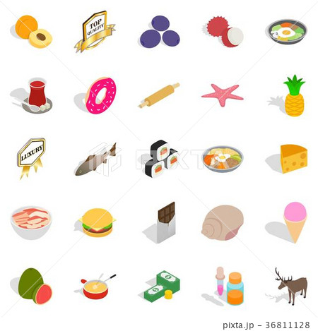 Food business icons set, cartoon style 36811128