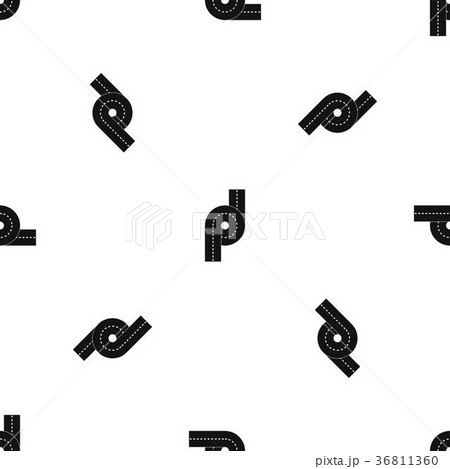 Little road junction pattern seamless black Little road junction pattern seamless black 36811360