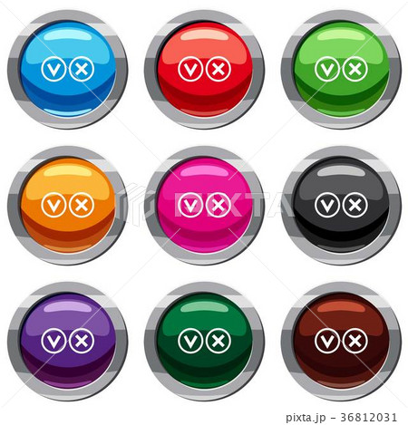 Signs of choice of tick and cross set 9 collection Signs of choice of tick and cross set 9 collection 36812031