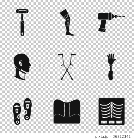 Orthopedic prosthetic icon set, simple style 36812341