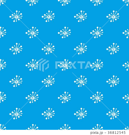 Round bacteria pattern seamless blue 36812545