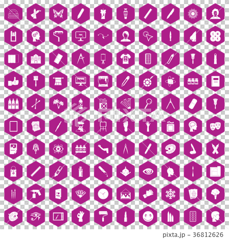 100 paint icons hexagon violet 100 paint icons hexagon violet 36812626