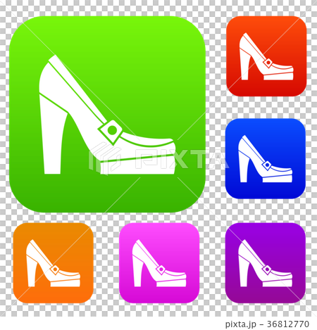 Women shoes on platform set collection 36812770