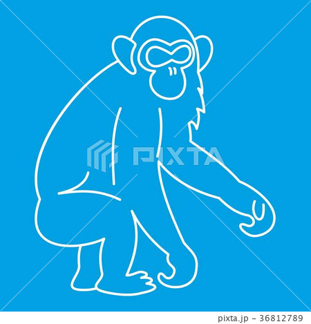 Monkey icon, outline style Monkey icon, outline style 36812789