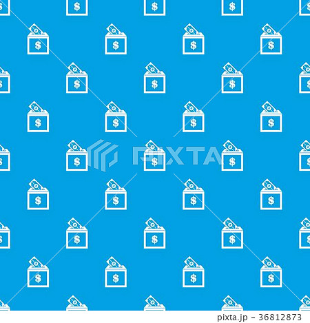 Donation box pattern seamless blue 36812873