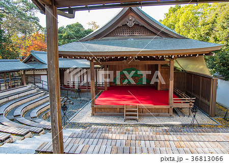 愛知　岡崎公園　能楽堂の舞台　座席　岡崎城二の丸能楽堂 36813066