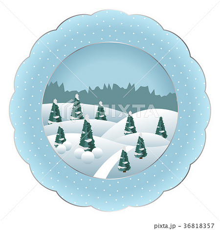 Porcelain plate with Christmas winter landscape 36818357