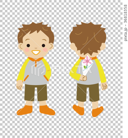 Child boy whole body before and after 36818358