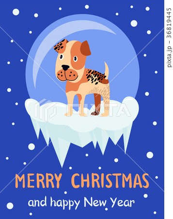 Merry Christmas Happy New Year Vector Illustration 36819445