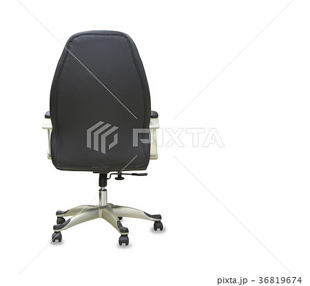 modern office chair from black leather. Isolated 36819674