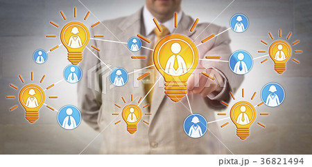 Unrecognizable Recruiter Selecting Bright Talent 36821494