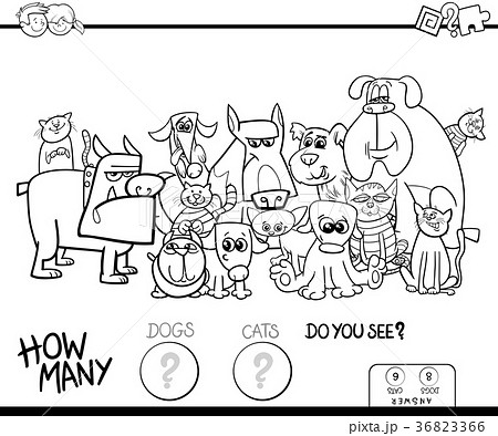 counting cats and dogs game color book 36823366
