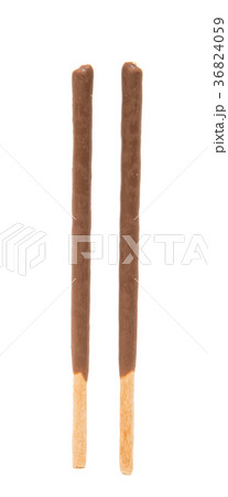 Biscuit sticks in chocolate isolated Biscuit sticks in chocolate isolated 36824059
