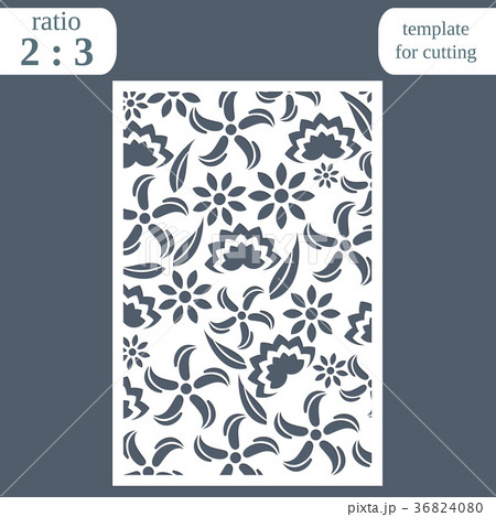 Laser cut wedding card template 36824080