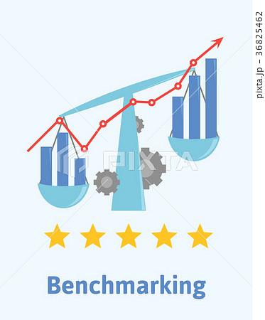 Benchmarking concept illustration. Comparing one's 36825462