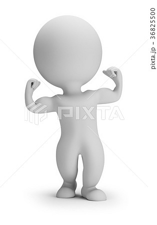 3d small people - shows muscles 36825500