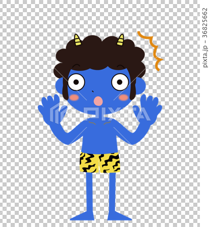 Blue kid demon surprised Blue kid demon surprised 36825662