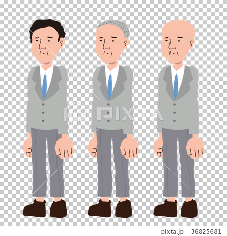 3人のおじさん ビジネスマンのイラスト素材