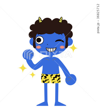 青い子鬼　自慢げ 36825712