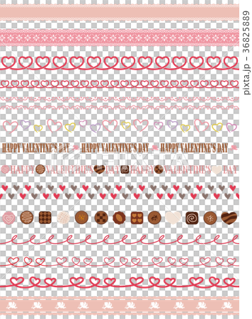 Seamless border set for Valentines day 36825889