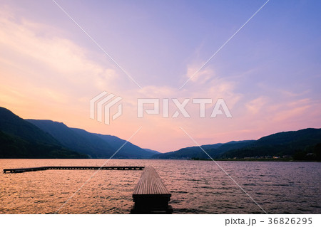 木崎湖・夕景(春) 木崎湖・夕景(春) 36826295