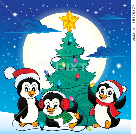 Christmas tree and penguins image 4 36826327