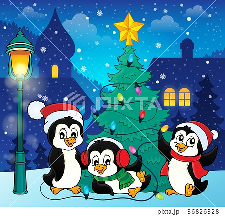 Christmas tree and penguins image 5 36826328