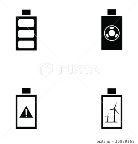 battery icon set 36829365