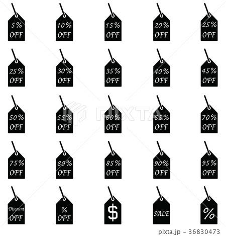 discount icon set 36830473