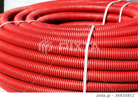roll of red Flexible Plastic Pipes roll of red Flexible Plastic Pipes 36830852