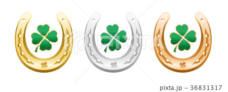 Four Leaf Clover Horseshoe Lucky Sign Four Leaf Clover Horseshoe Lucky Sign 36831317
