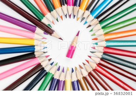 One pencil points to another One pencil points to another 36832001