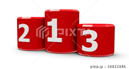 Red cylinder podium #4 Red cylinder podium #4 36832886