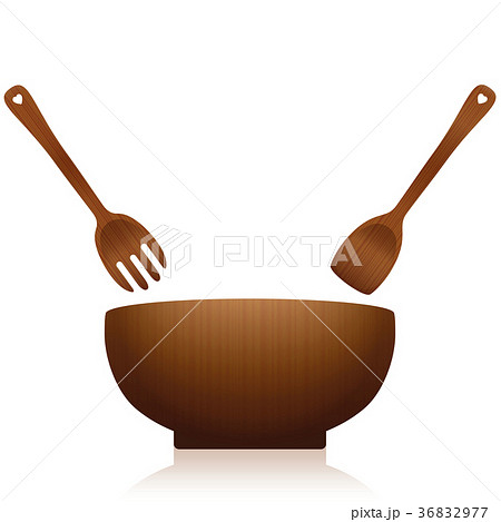 Salad Bowl Servers Kitchen Tools Dark Wood 36832977