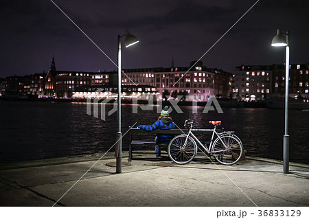 Night cityscape of Copenhagen's embankment Night cityscape of Copenhagen's embankment 36833129