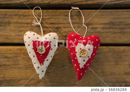 Close up of heart shape Christmas decoration 36836289