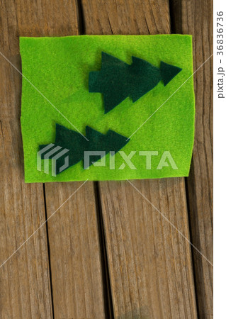 Directly above shot of Christmas green decoration 36836736