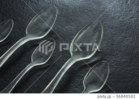 Various disposable spoons 36840502