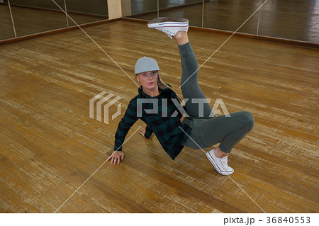 Full length portrait of woman rehearsing dance 36840553