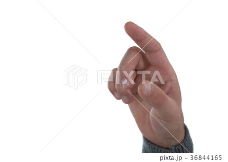 Hand gesture against white background 36844165