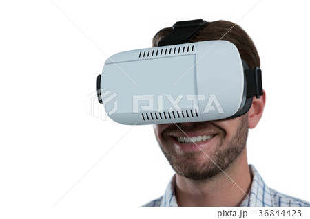 Man using virtual reality headset 36844423