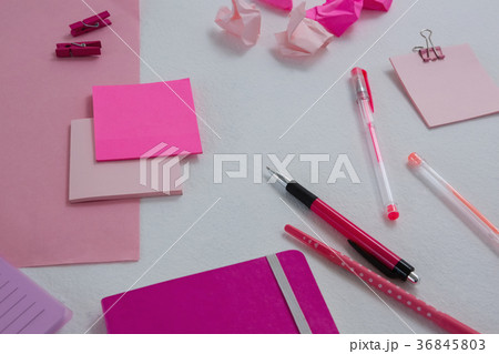 Various office accessories on white background 36845803