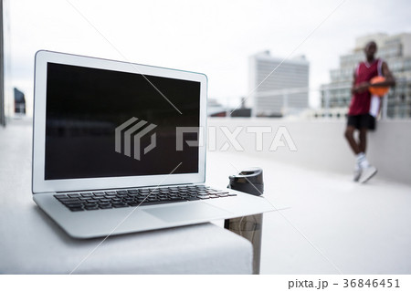 Close-up of laptop on table Close-up of laptop on table 36846451