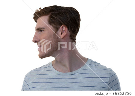 Male executive standing against white background 36852750