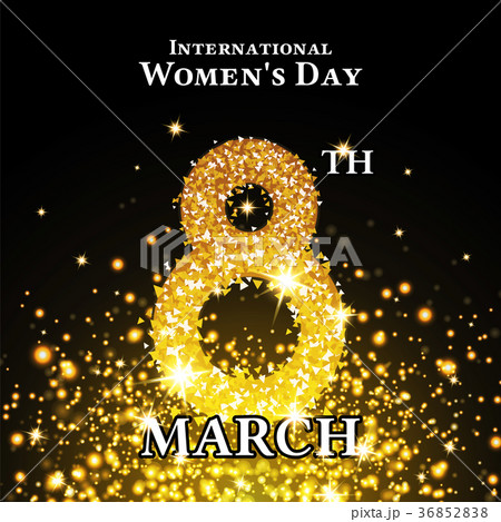 Elegant International Women's Day Background - Stock Illustration  [36852838] - PIXTA