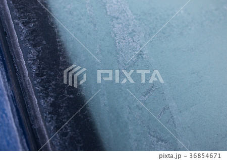 車 ガラス 凍る 接写 車 ガラス 凍る 接写 36854671