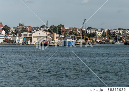 View of harbor from the old Boston Waterfront with View of harbor from the old Boston Waterfront with 36855026