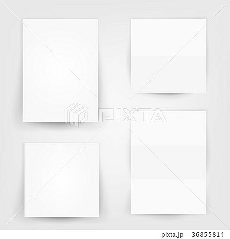 Blank white 3d Paper Canvas Vector. 36855814